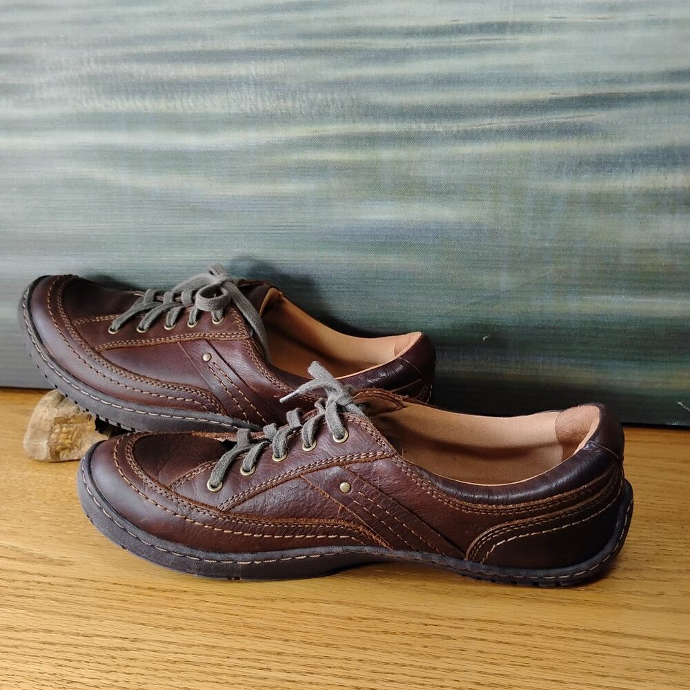 Earth Kalso "Integrate" Leather Lace-Up Negative Heel Shoes Size 10